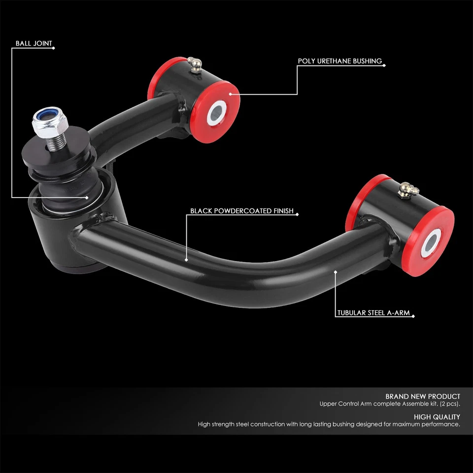 Brazos de control superiores delanteros negros estilo OE para Toyota Tundra Sequoia 2000-2007 Foto 2 de 4