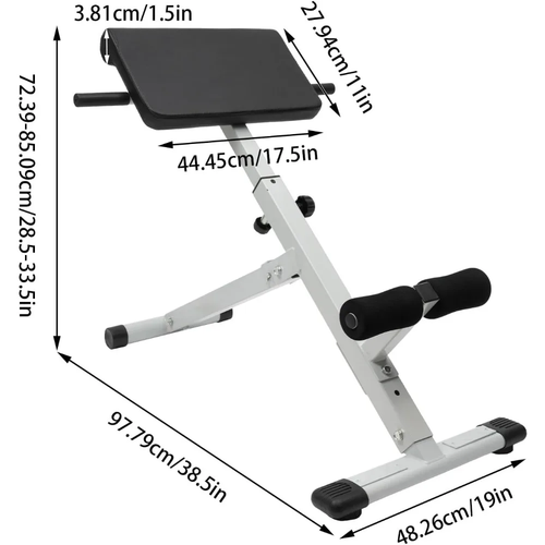 Leg Strength Trainer Multi Functional Ab Bench Waist Extension Workout ...