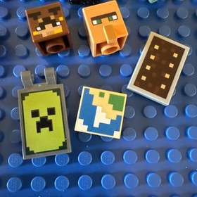 LEGO 2016 Minecraft Black Head For Minifigure The Wither Lot Body Pigman Micro