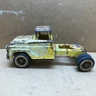 Vintage 1950's 1960's Yellow Tonka Semi Truck Parts or Repair White Wall Tires