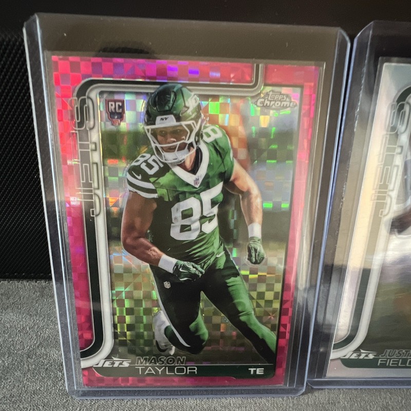 Topps 2024 Topps Chrome Jets Rookie Card Lot 2 Mason Taylor #400 Fields #237