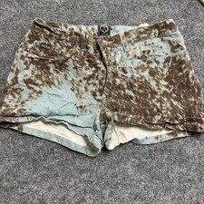XOXO Shorts Womens Size 7/8 Blue Brown Acid W...