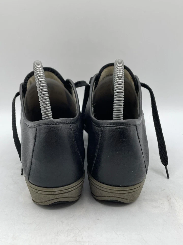 Zapatos Oxford Softspots para mujer talla 8,5 M cuero negro con cordones cómodos parte superior baja Foto 3 de 4