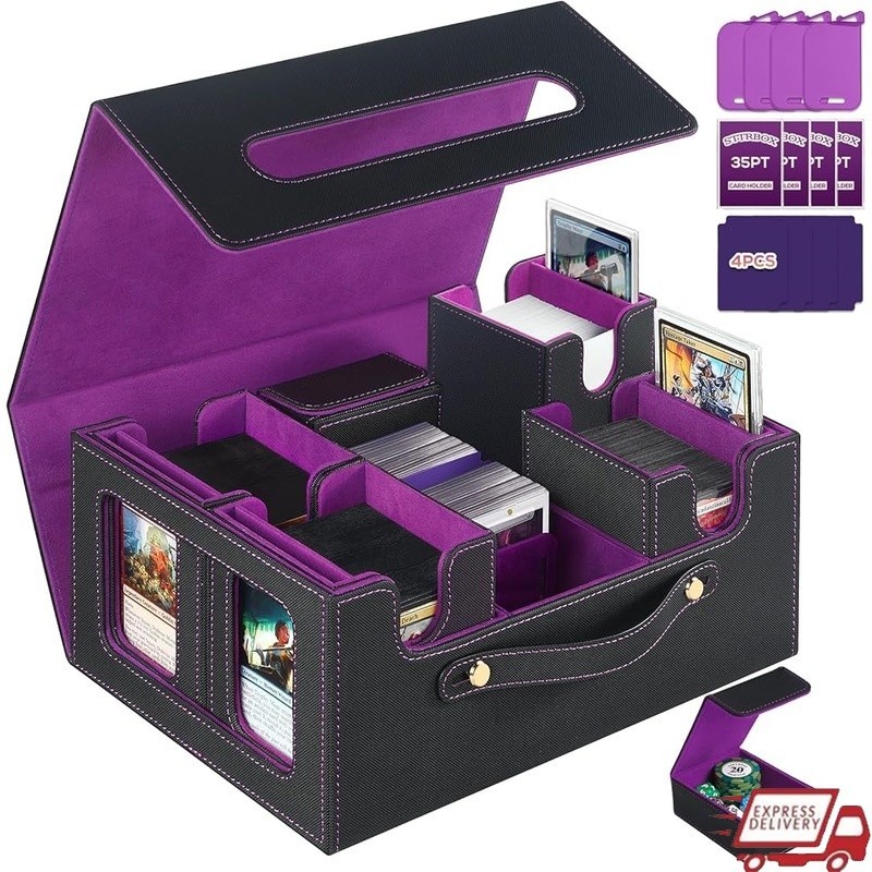 MTG Commander Deck Box Faux Leather Card Storage 600 Double