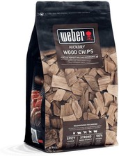 Weber Räucherchips (700g Packung) - Hickory Holz, für Rind-, Schweine-, Wild