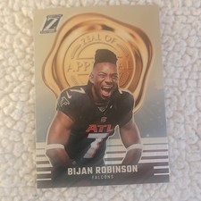 2023 Panini Zenith Zeal of Approval Bijan Robinson #27 Atlanta Falcons