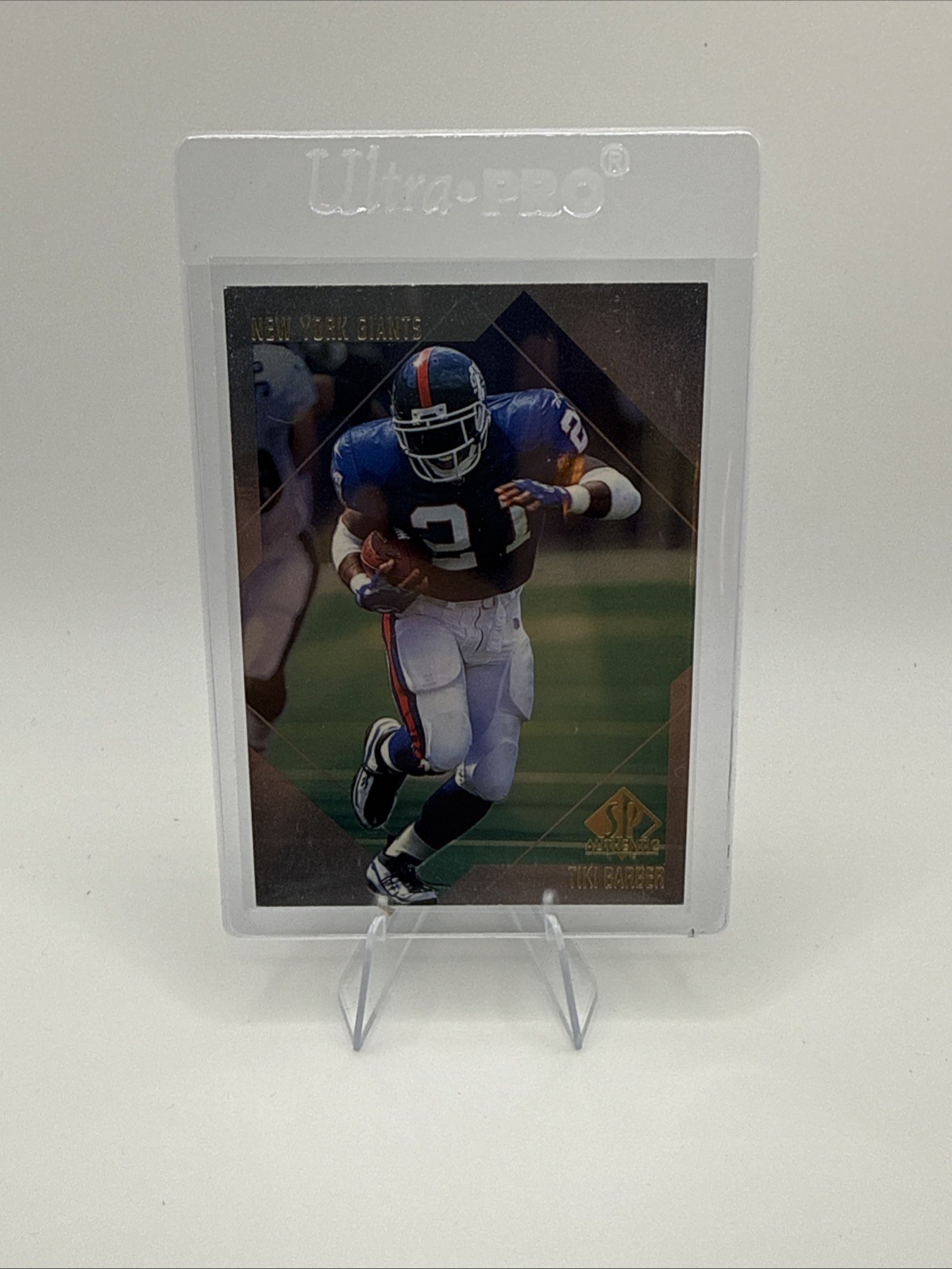 1997 SP Authentic Tiki Barber RC, Card #137, New York Giants