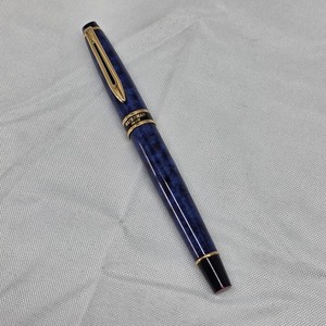 Waterman Paris Expert Prussian Blue Lacquer & Gold Pen Needs Ink Refill, France 