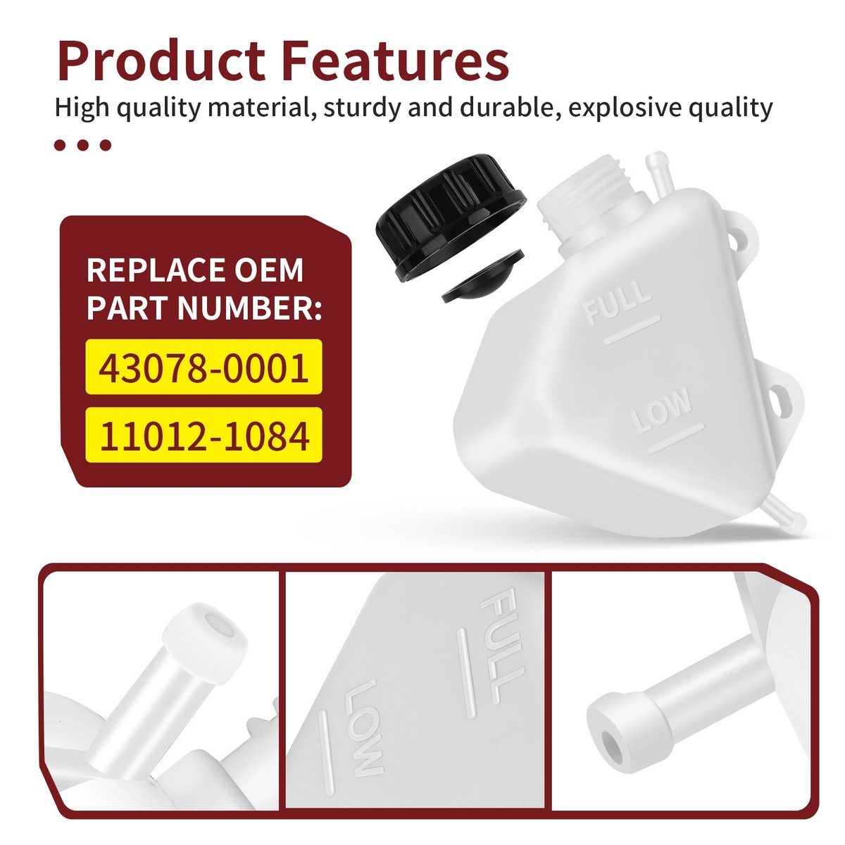 【T.O.】 Coolant Reservoir Tank Overflow Bottle Kit For Kawasaki KLX250
