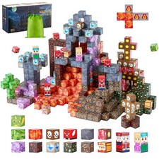 Magnetic Blocks,150 PCS Dark Castle Set,Magnetic Building Cubes for Kids,STEM Mo
