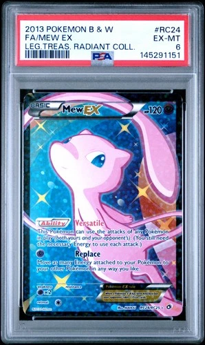 2013 POKEMON BLACK & WHITE LEGEND TREASURES RADIANT COLLECTION FA/MEW EX PSA 6