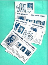 5 Penny Machine Arcade Cards Future Husband Wife Children Fortune Girl 1935