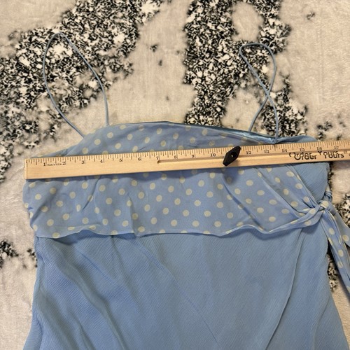Lauren Ralph Lauren Dress Womens Size 10 Blue Strappy 100% Silk Knee Length - Picture 4 of 10