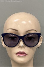 Kate Spade Navy Blue Jizelle/S Cat Eye Sunglasses Gold Hardware 55-16 140