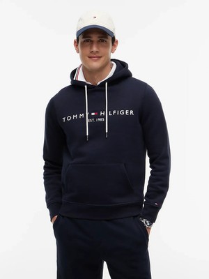 Tommy Hilfiger Hoodie Herren dunkelblau Logo XL neu mit Etikett Ref C3151