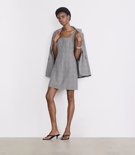 LOFT Versa Plaid Seasonless Stretch Square Neck Mini Dress MSRP $110 NWT SIZE 6