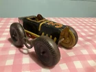 Vintage 1930's MARX #3 Tin Litho Windup Race Car for Restoration or Parts