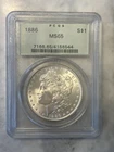 1886 OGH Morgan Dollar PCGS MS-65 GEM Blast White Semi PL Philadelphia  PQ