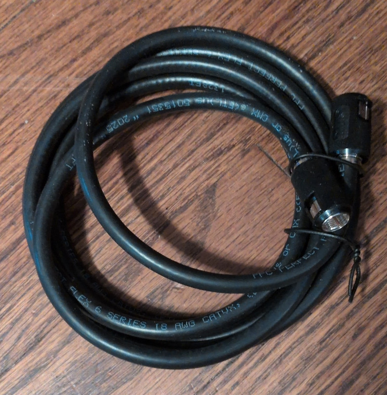 Black BNC Male to BNC Male Coaxial Cable AWG Round 1:1