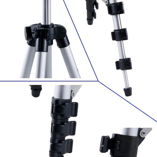 CAVALLETTO UNIVERSALE FOTOCAMERA TREPPIEDI TRIPODE SUPPORTO ALLUMINIO smartphone - Foto 4 di 4