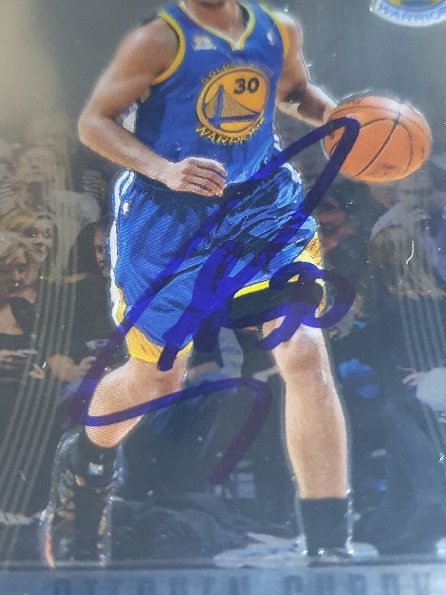 2012 Panini Prizm Stephen Curry Blue Ink On Card Autograph - BGS