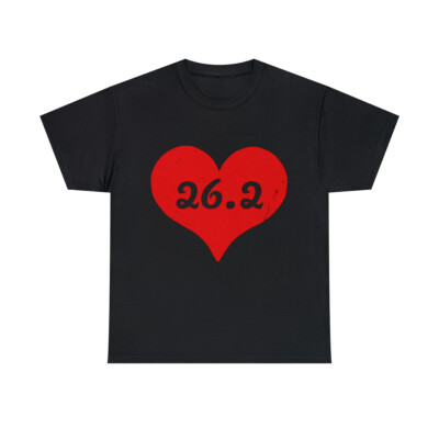 I Love 26.2 Marathon Graphic Tee Shirt, S-5XL