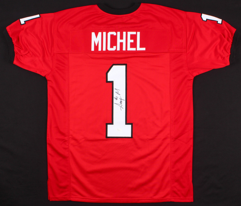 Sony Michel Autographed Signed Georgia Bulldogs Jersey (JSA COA) Patriots #1 Draft Pick 2018 