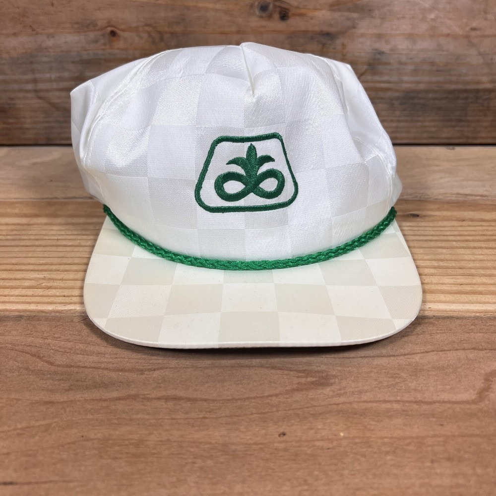 VTG K Products Pioneer Seed Checkered Rope Snapback Hat USA