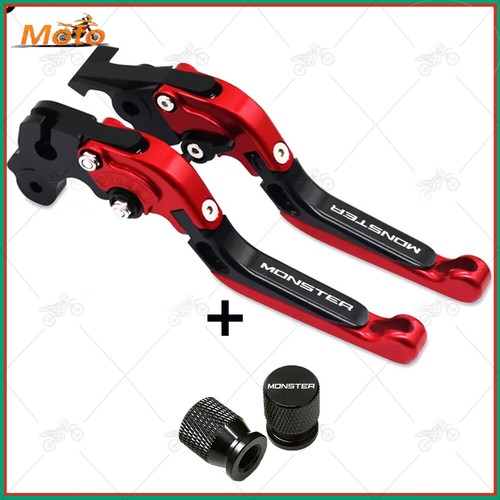 For DUCATI MONSTER 766/797/821/1200/S/R CNC Adjustable Brake Clutch Levers Long - Picture 5 of 13
