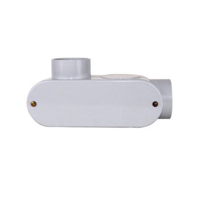 Kraloy 078170 LR25 2-1/2'' Type LR Conduit Body Access Fittings Gray PVC