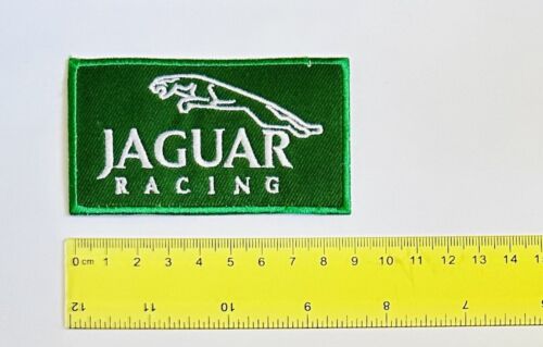 JAGUAR Green EMBROIDERED IRON ON PATCH Tag - Afbeelding 1 van 2