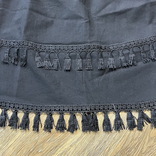 Dark Coquette Tassel Mini Skirt Small Eyelet Tiered Boho Cottage Lucky & Blessed - Picture 4 of 6