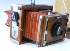 Contessa Deckrullo Nettel Teak Tropical Zeiss Tessar 150mm f/4.5 w/ Manual