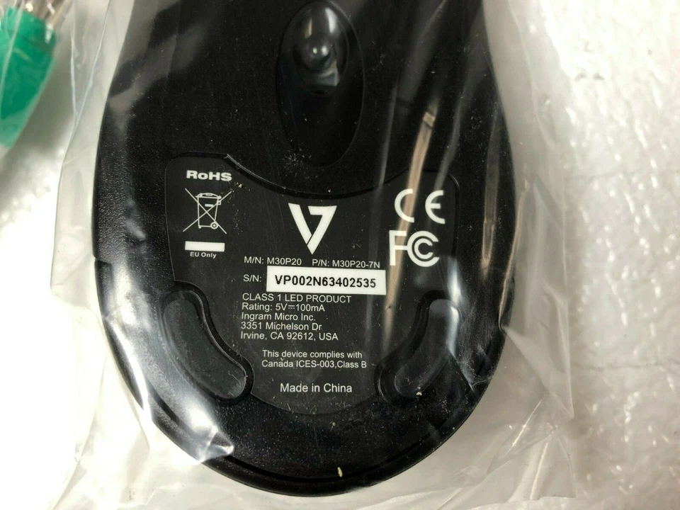 V7 PS/2 Optical Mouse M30P20 🐭M30P20-7N🐭 - Image 3 of 4
