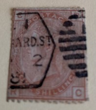 gb 1881 QV 1/-s stamp used SG163 Plate 13 (lot QWTAR766)