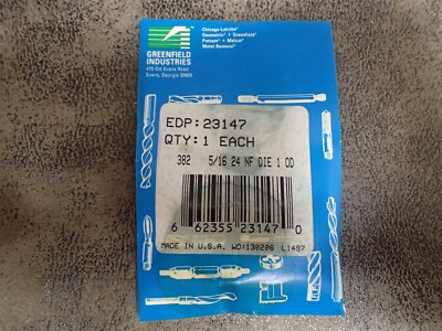 NEW Greenfield 23147 5/16''-24 Round Adjustable Die 1'' O.D (BN271)