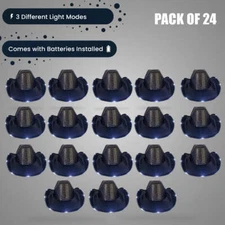 24 Black LED Flashing Cowboy Hat with Sequin White Lights Cowgirl Festival Party
