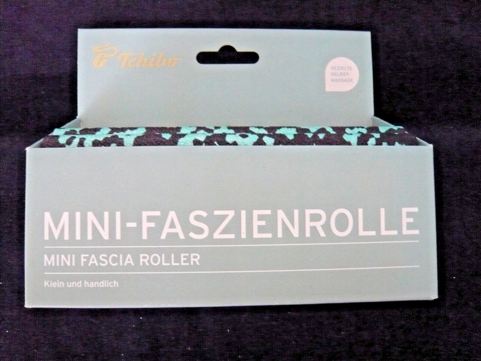 Tchibo Mini- Faszienrolle flow, schwarz- türkis, 15 x 5 cm, NEU & OVP!