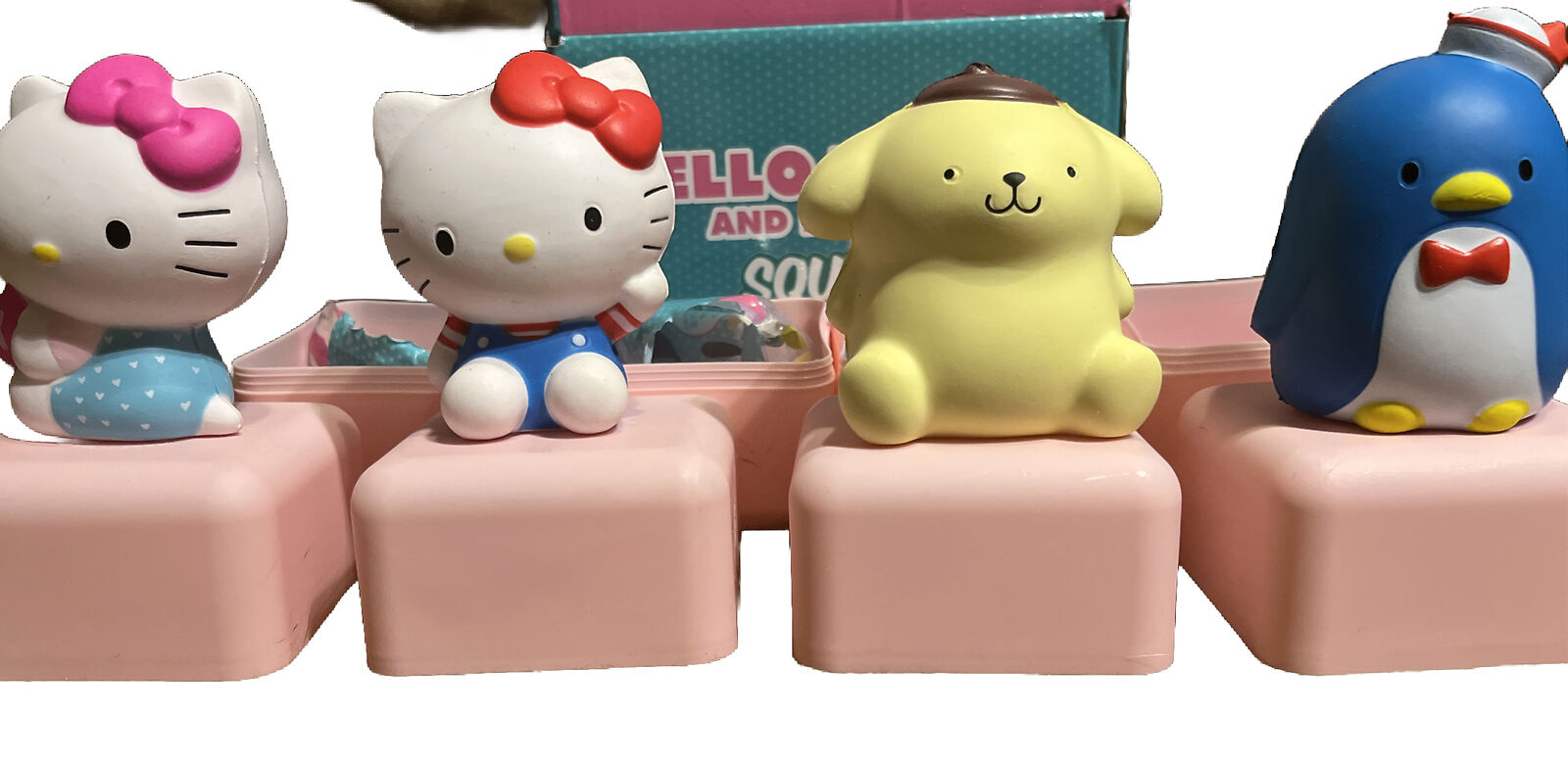 Hello Kitty + Friends Squish'Um Figures : Complete Set of 8 - New Loose a35