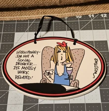 Tumbleweed Pottery by Emerson Ceramic Wall Art Decor Wine Humor 