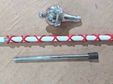 SI - DRUM MAJOR'S MACE/STAVE WHITE with RED SILK CORD