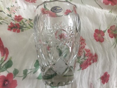   Vintage Rogaska Slowenien Bleikristall kleine Vase 5,5'' hoch NEU  