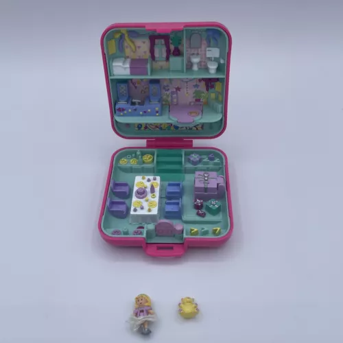 1989 Polly Pocket Bluebird "Party Time Surprise" Complete W/ Bear - All Original