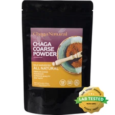 Raw Ground Chaga Powder Coarse Tea Siberian Russia Wild Harvested Natural
