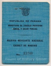 123820, Republik Panama Seefahrtsbuch, Marina Mercante National, 1957