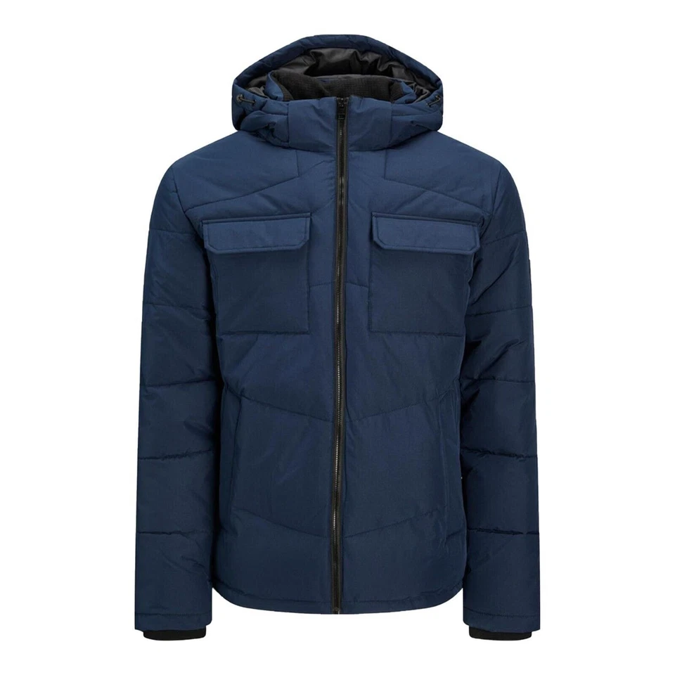 Mens Puffer Padded Jacket Jack & Jones Hooded Casual Lightweight Coat S-2XL - Image 4 of 4