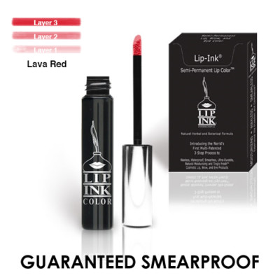 LIP-INK  Organic Vegan 100% Smearproof Trial Lip Kit - Lava Red
