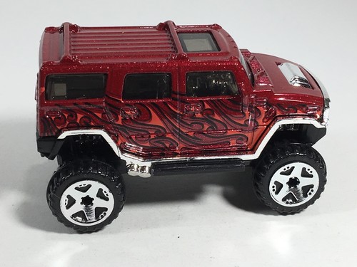 Hot Wheels 2006 Hummer H2 Metalflake Dark Red HW First Editions Malaysia Loose - Picture 2 of 7