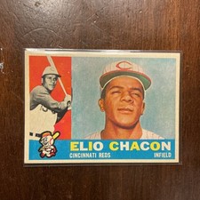 1960 Topps High # Elio Chacon #543 Rookie Cincinnati Reds Baseball Card. rookie card picture