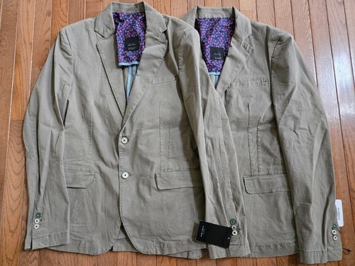 2 Zara Man Slim Fit Blazer Jacket - Cotton, Men's Size L 40